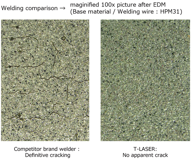 T-LASER:No apparent crack