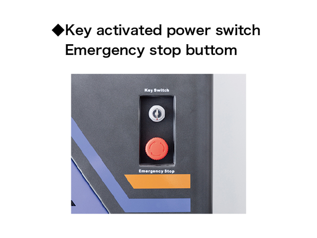 Key activated power switch Emergency stop buttom