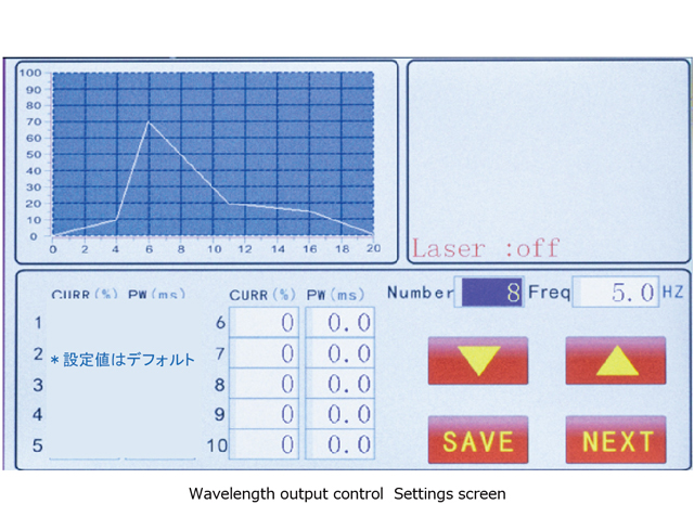 Settings screen